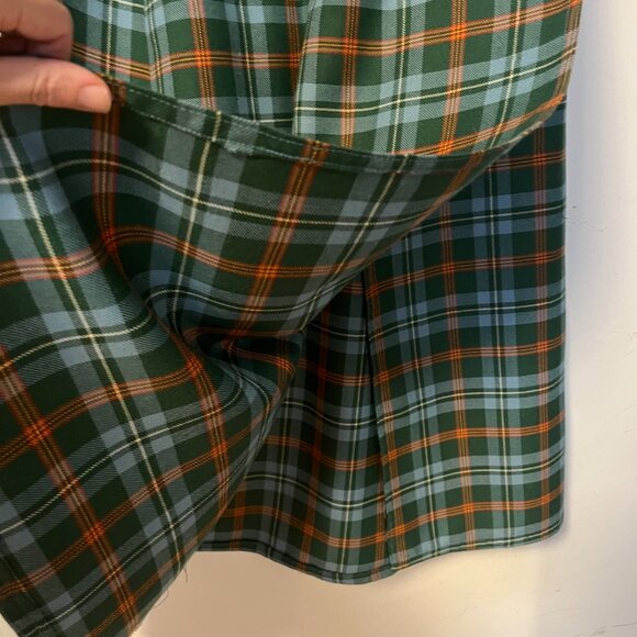 Irish Tartan Midi Maxi Skirt Wrap Style Plaid Ireland Colours Vintage - Picture 4 of 6